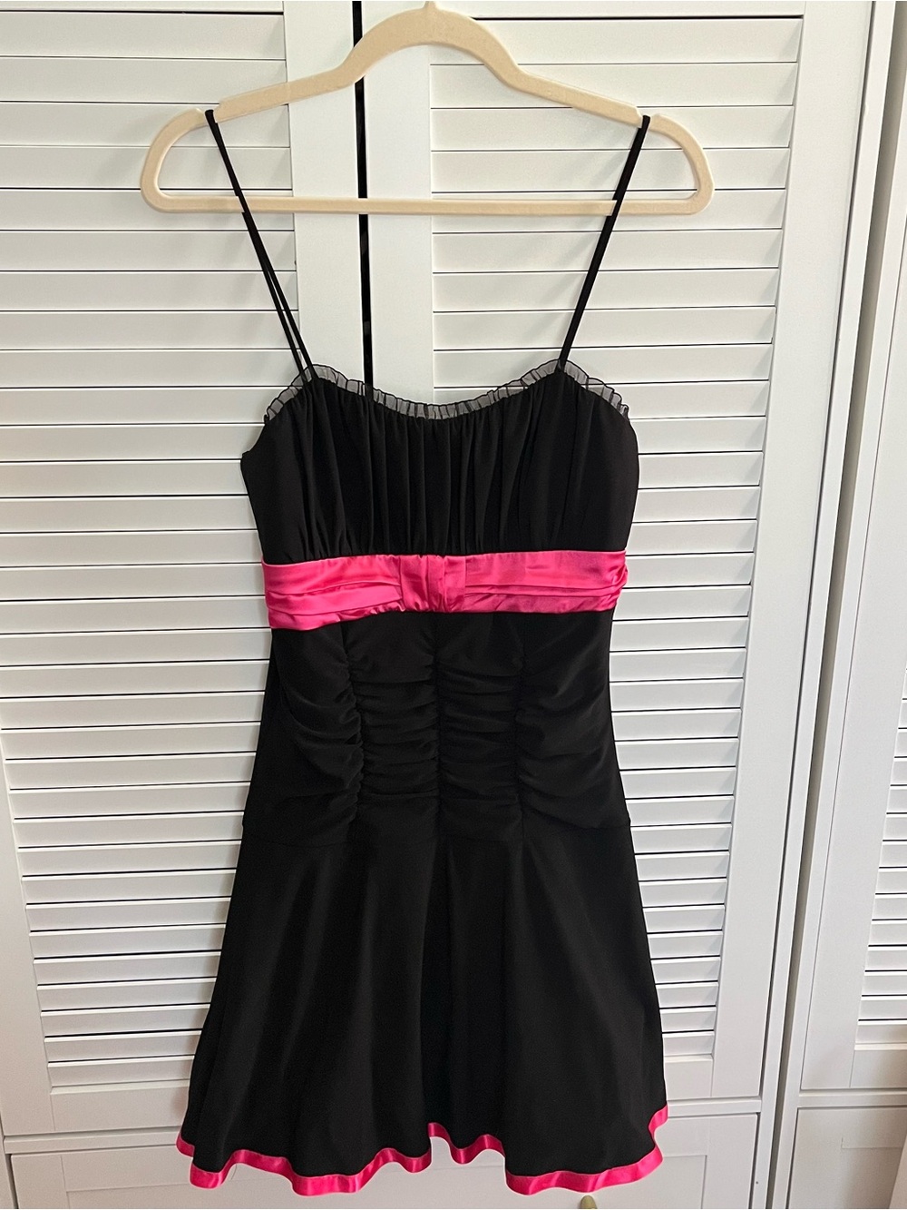 Vtg Y2K Taboo Black Pink Dress Sz L Tulle Fairy Grunge Indie Sleaze Whimsigoth